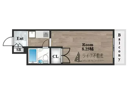 メゾン東大阪(1K/3階)の間取り写真