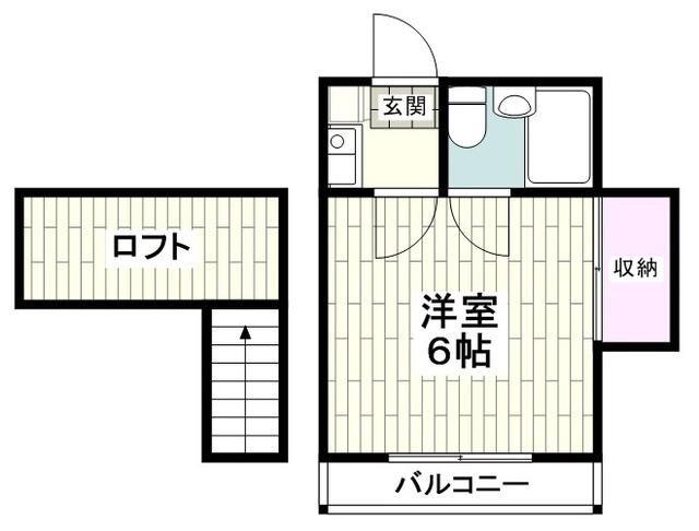 ホープハウス希望ヶ丘(1K/1階)の間取り写真
