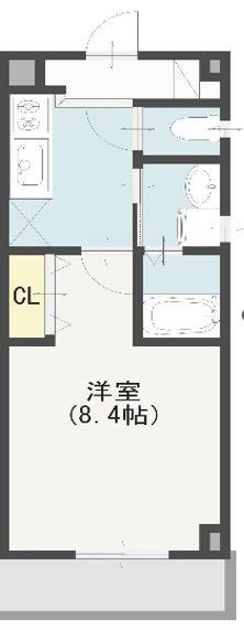 FUTURO天の川(1K/3階)の間取り写真