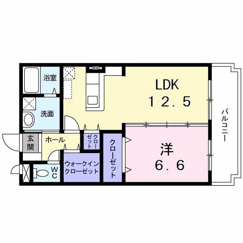 LEGAME J・M・Y・T(1LDK/2階)の間取り写真