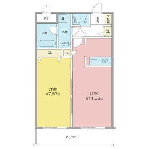 グランディオーズ(1LDK/3階)の間取り写真