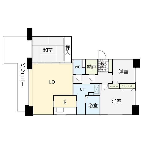 リーベンデール北11(3LDK/1階)の間取り写真