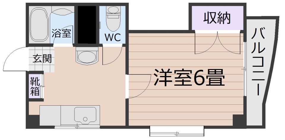 レーベン新屋敷(1K/5階)の間取り写真