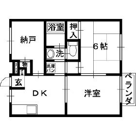 カレミ青山(3DK/1階)の間取り写真
