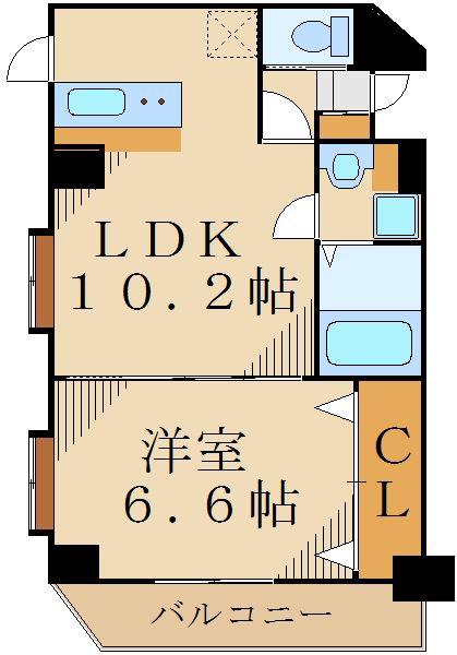 ロイヤルガーデン哲学堂(1LDK/3階)の間取り写真