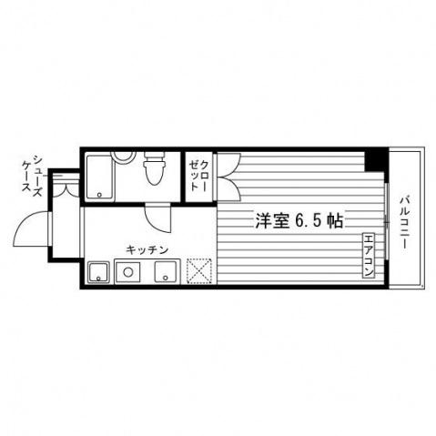 グローバルビレッジ南大沢(1K/2階)の間取り写真