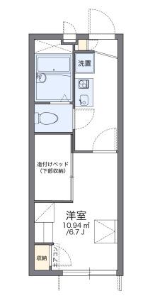 レオパレスシルク立花(1K/1階)の間取り写真