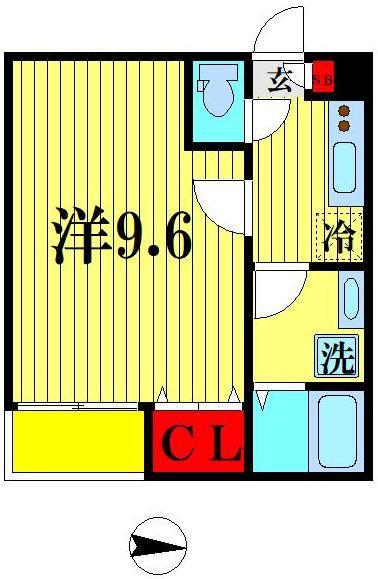 CUORE TX(1K/3階)の間取り写真
