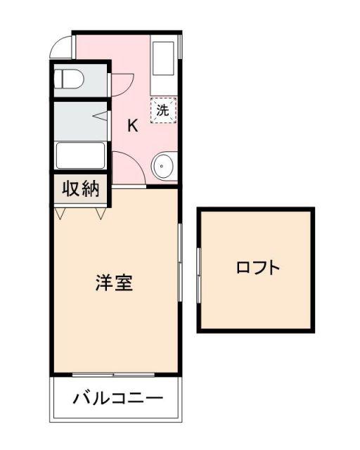 プレステージ宮脇(ワンルーム/2階)の間取り写真