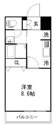東葉高速鉄道 八千代中央駅 徒歩7分 2階建 築12年(1K/2階)の間取り写真