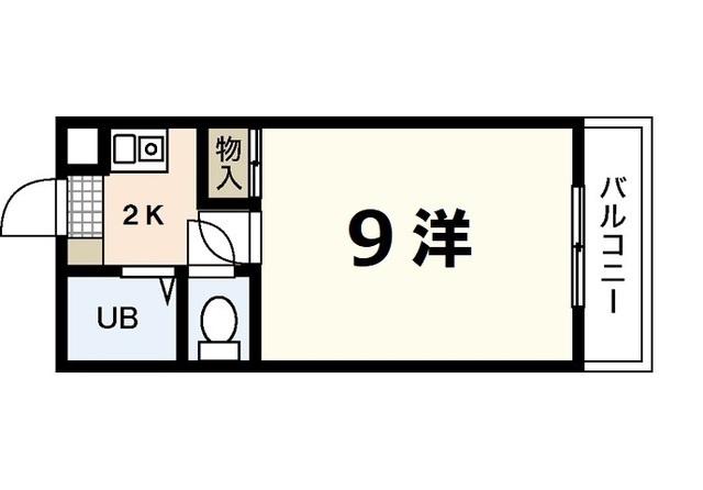 第17やたがいビル(1K/2階)の間取り写真