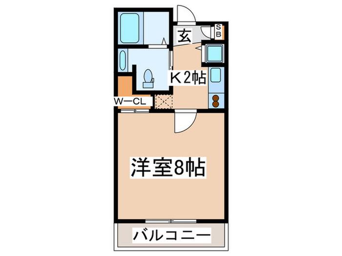 アスリート経堂(1K/1階)の間取り写真