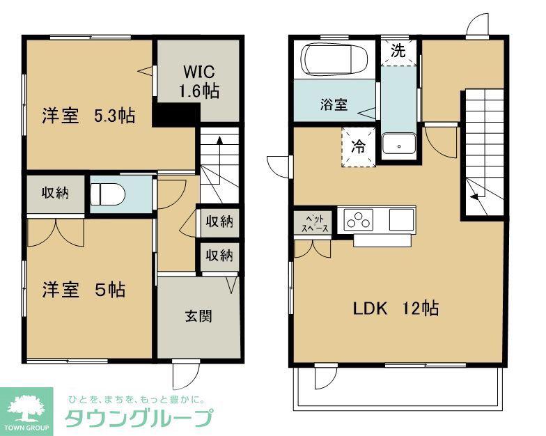 MAISON DE SAKURAS(2LDK/1階)の間取り写真