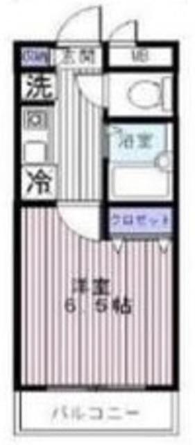 フローラルコート(1K/2階)の間取り写真