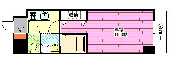 エイトバレー古市ANNEX(1K/12階)の間取り写真
