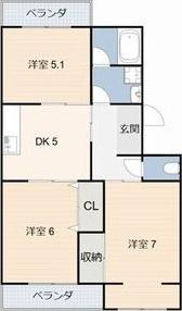 シャトルことぶき(2LDK/1階)の間取り写真