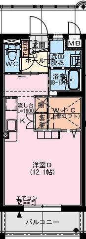 都城天神町YマンションII(ワンルーム/4階)の間取り写真