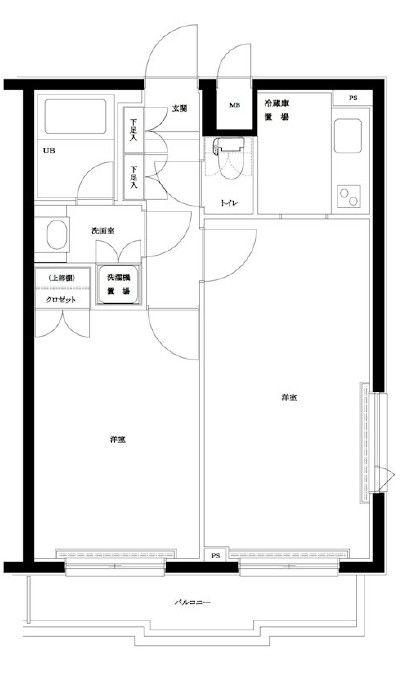ルーブル新宿西落合七番館(1LDK/5階)の間取り写真