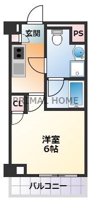 クレイシア横浜ヴェール(1K/5階)の間取り写真