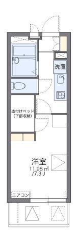 レオパレスエスポワールII(1K/2階)の間取り写真