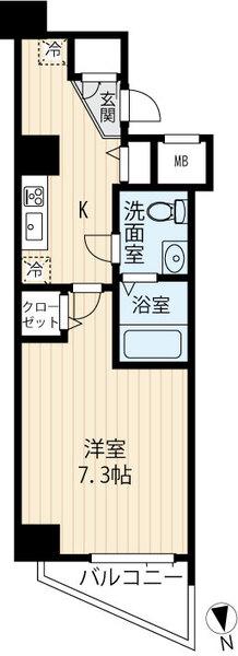 ARCOBALENO MUSASHIKOYAMA(1K/6階)の間取り写真