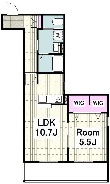 京急本線 日ノ出町駅 徒歩4分 4階建 築10年(1LDK/4階)の間取り写真
