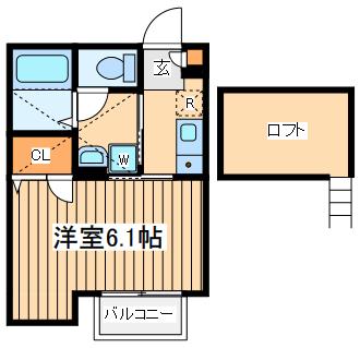 エムケーエス中央林間(1K/2階)の間取り写真