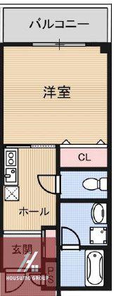 リバーヴィレッジ新森(1K/4階)の間取り写真