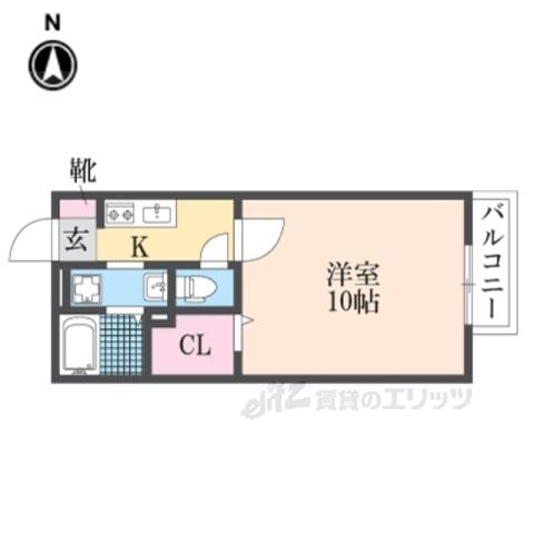 イーストフラワー壱番館(1K/1階)の間取り写真