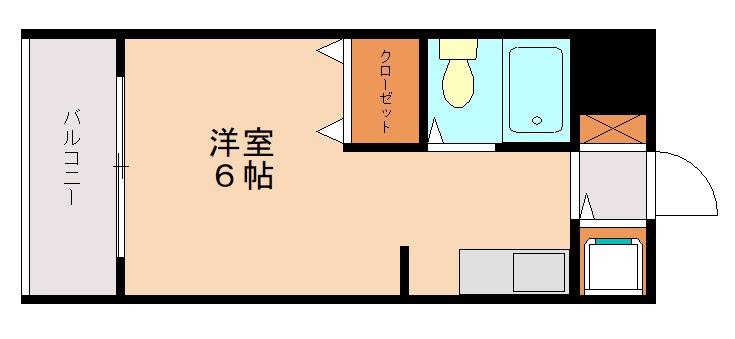 メゾン・ド・香椎参道(ワンルーム/6階)の間取り写真