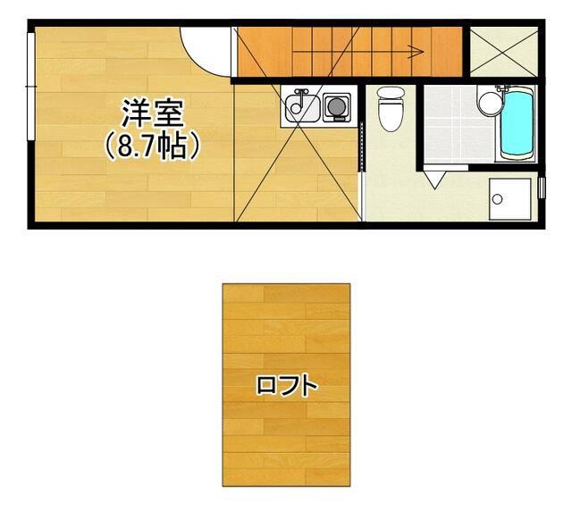 ARTZ白金台(ワンルーム/2階)の間取り写真
