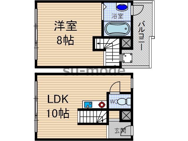 プレフェレ(1LDK/2階)の間取り写真