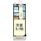 プランドール中村公園(1K/1階)の間取り写真