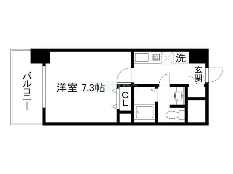 KDXレジデンス西大路(1K/4階)の間取り写真