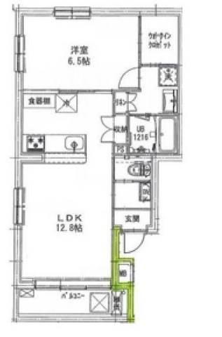 エフパークレジデンス横浜反町(1LDK/5階)の間取り写真