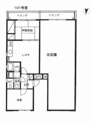 エクシードアベ(2LDK/1階)の間取り写真