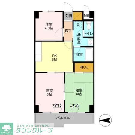 フローレンスMORITA(3DK/3階)の間取り写真