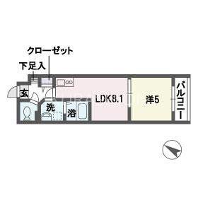 プレジール南山荘(1LDK/3階)の間取り写真