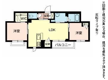 ウエスト ヴィレッジ9(2LDK/3階)の間取り写真