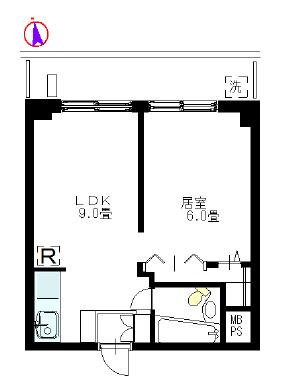 ハイホーム本陣(1DK/12階)の間取り写真