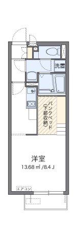 レオネクストスマイルタウンII(ワンルーム/2階)の間取り写真