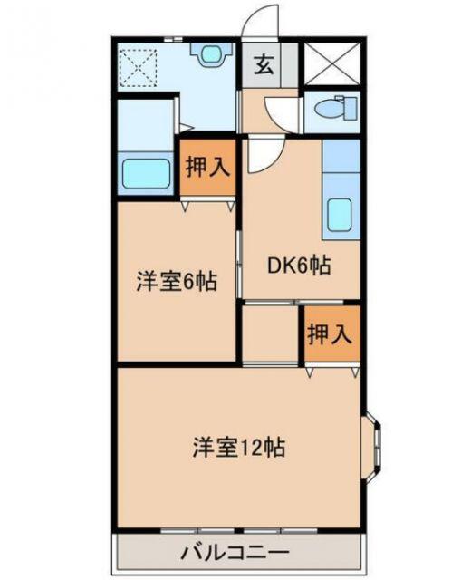 メゾンドTAX-I(2DK/1階)の間取り写真