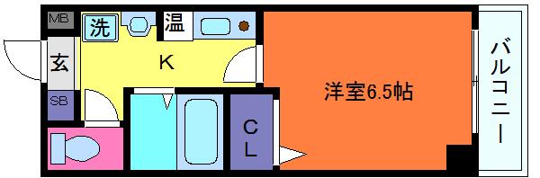 サンコーセレブコート(1K/10階)の間取り写真