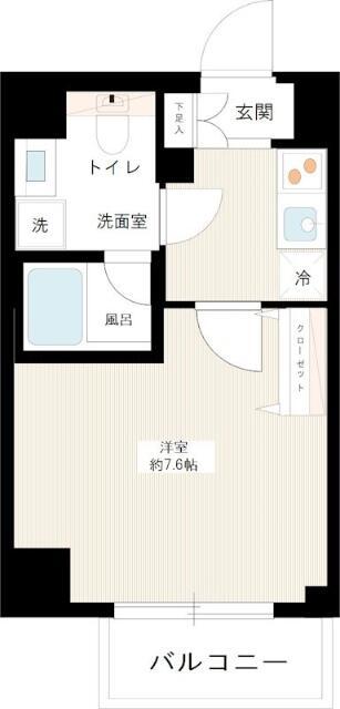 REALIZE蒲田III(1K/4階)の間取り写真