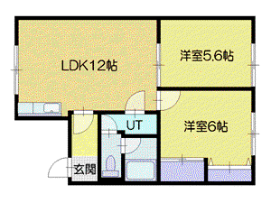 GO RESIDENCE A(2LDK/3階)の間取り写真