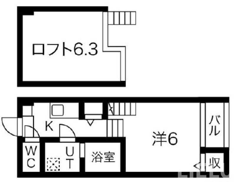ロイヤルガーデン新田(1K/1階)の間取り写真