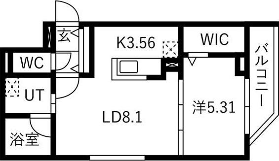カレラ水車町(1LDK/2階)の間取り写真