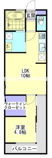 サンハート(1LDK/1階)の間取り写真