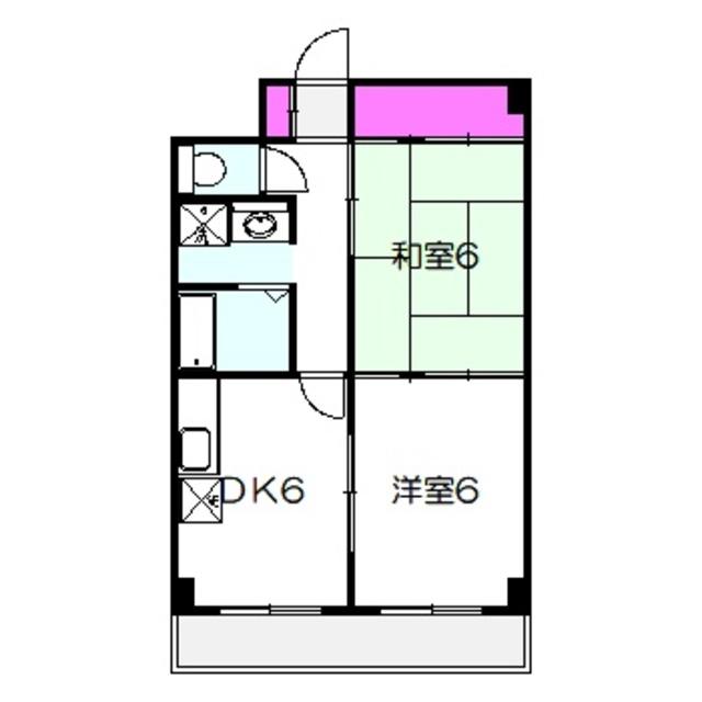 エクセル山本(2DK/2階)の間取り写真