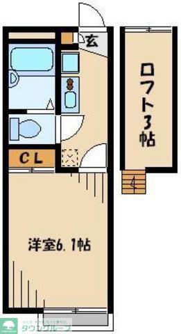 レオパレススターII(1K/2階)の間取り写真